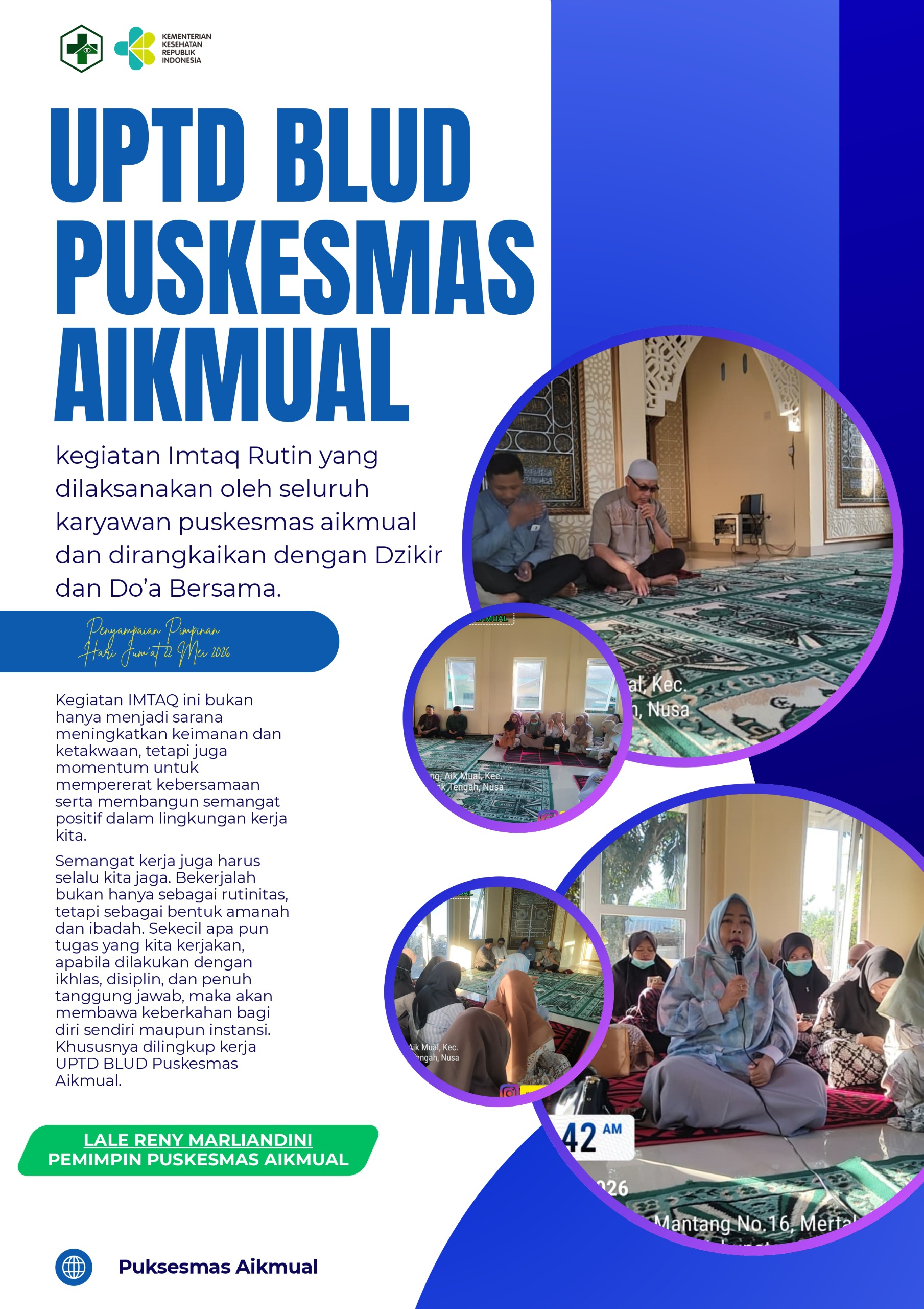 Kegiatan Rutin IMTAQ Puskesmas Aikmual